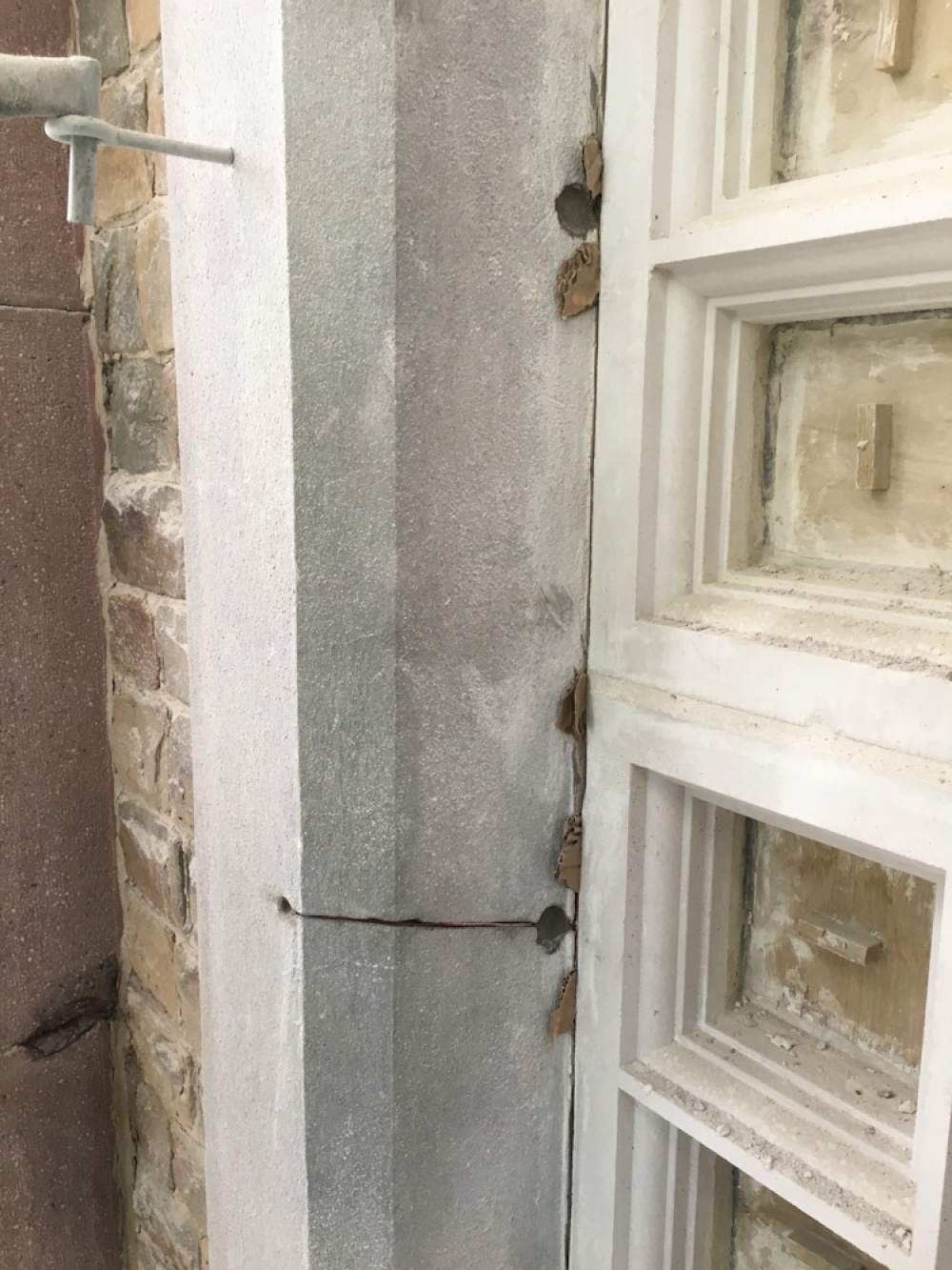 Galvashield CC anodes installed inconspicuously around windows